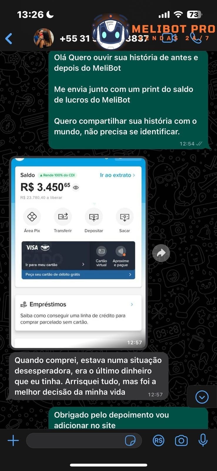 Depoimento aluno LED